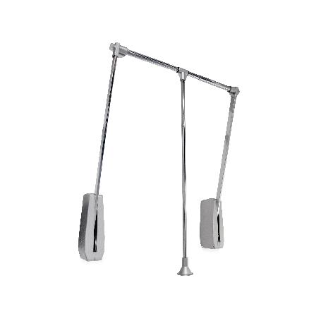  COLGADOR ABATIBLE PARA PARED HANG, ANCHO REGULABLE 600-830MM, ACERO Y PLÁSTICO, CROMADO