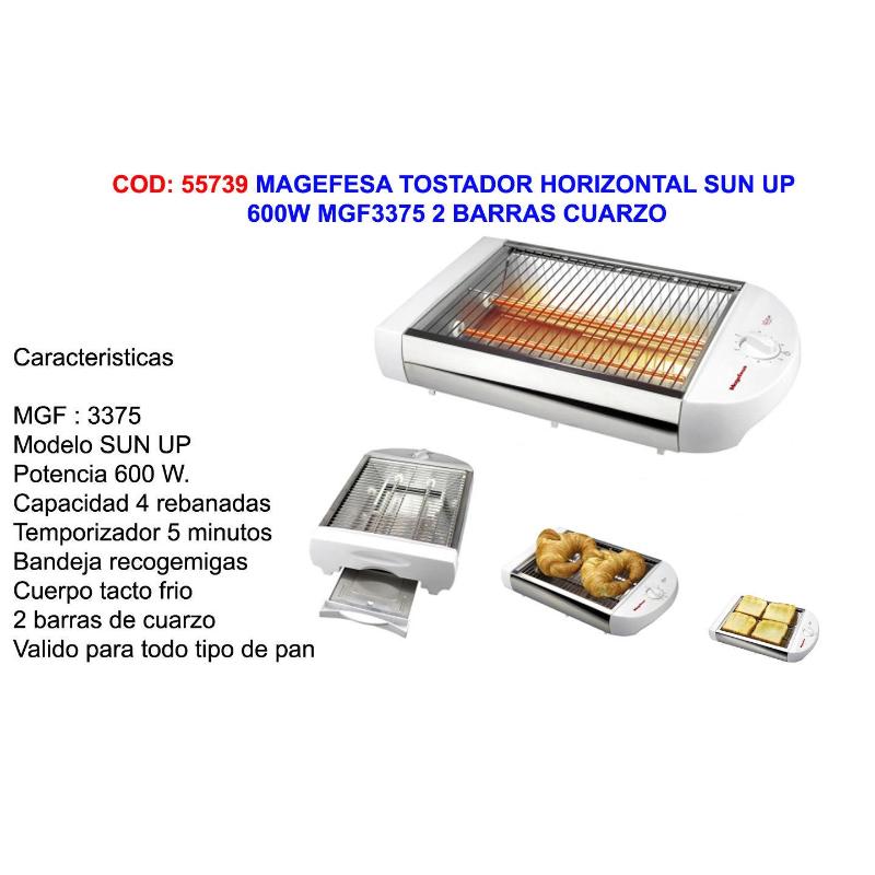 Magefesa® Sunup Tostador horizontal 4 rebanadas - Menajeando
