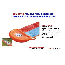 PISCINAS PISTA DESLIZANTE TOBOGAN DOBLE LARGO 549 CM 52208