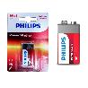 PHILIPS PILA ALCALINA POWERLIFE 6LR61 (9V) PHI-9VA BLISTER 1 UND