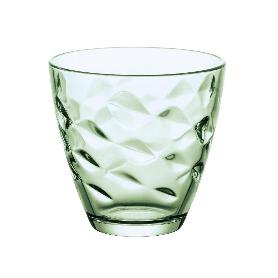 VASOS AGUA FLORA VERDE 25 CL LOTE 6