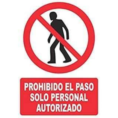 CARTEL 30*21 RD40006 PROHIBIDO EL PASO PERS. AUTO