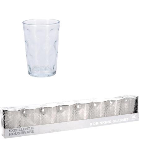 VASOS VIDRIO AGUA 200 ML 8 PIEZAS LOTE 8