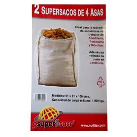 SACO SUPERSACO RAFIA ESCOMBRO 4 ASAS 1.000 KG 90X90X90 (2 U)