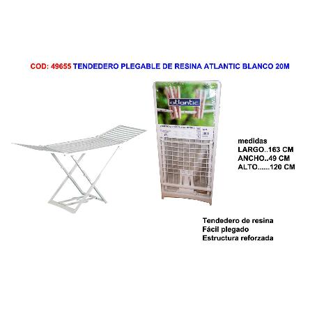 Actuel Tendedero resina actuel con alas plegables, color blanco.