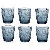 VASOS DIAMOND ACQUA AZUL 30 CL LOTE 6