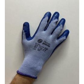 GUANTE SIFER LATEX RUGOSO-ALGODON ANTICORTE AZUL T-11 GOLIATH (CAJA 12 UNIDADES)