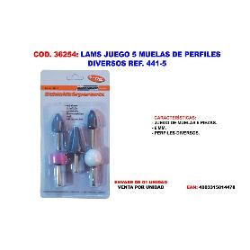 LAMS JUEGO 5 MUELAS DE PERFILES DIVERSOS REF 441-5