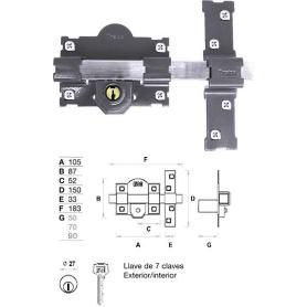 CERROJO FAC 101-L PINTADO TRABA 24004