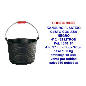 RUBI KANGURO PLASTICO CESTO Nº2 20 LT CON ASA PUÑO PLASTIC 88772