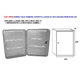 AVL CAJA ARMARIO ARCHIVO LLAVES DE 96 300X 240X75 MM PB-K300-96