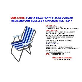 PLUVIA SILLA PLAYA-CAMPING FIJA ACERO Ø18MM 51X53X75 XYC047PL617