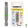 PUNTAS DESTORNILLADOR LARGO PLANO 6 MM. (2 PIEZAS). ACERO S2 AL CROMO VANADIO. PUNTAS HEXAGONALES, DESTORPUNTAS,