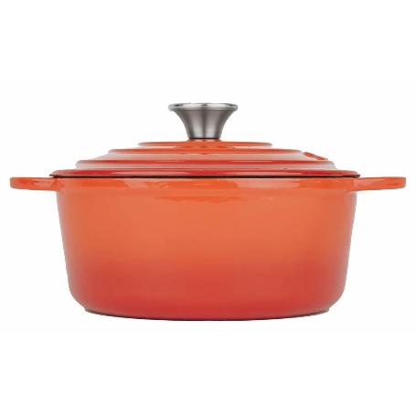 COCOTTE HIERRO ESMALTE NARANJA 3,35LT LT011