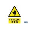 SEÑAL ADHESIVO 297X210MM. ¡PRECAUCIÓN! PERROS