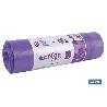 BOLSA DE BASURA AUTOCIERRE PERFUMADA LAVANDA 57 X 57 G.90 COLOR VIOLETA 15 UDS 30L