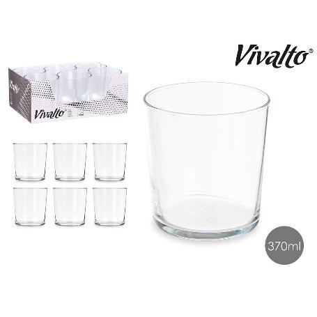 VASOS AGUA RECTOS 370 ML CAJA 6