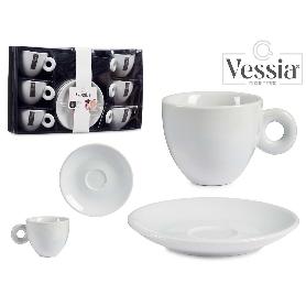 TAZAS PORCELANA C/PLATO 220ML CAJA 6