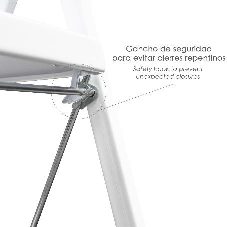 Oryx Escalera Aluminio 4 Peldaños Plegable, Uso doméstico, Antideslizante,  Ligera y Resistente