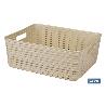 CESTA  MULTIUSOS 12L 36X28X13.5 CM BEIGE   CAJA 6 UNID.