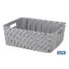 CESTA  MULTIUSOS 12L 36X28X13.5 CM BEIGE   CAJA 6 UNID.