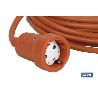 PROLONGADOR BIPOLAR CON T/T LATERAL 16A250V CABLE 10M NARANJA