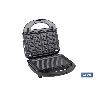 SANDWICHERA MULTIUSOS,GRILL Y GOFRERA 3 EN 1 PLACAS INTERCAMBIABLES  750W 24 X 22,8 X10,9 CM