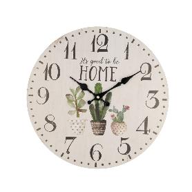 RELOJ PARED MADERA CATUS 34 CM