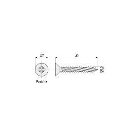 TORNILLO MADERA CABEZA PLANA POZIDRIV 3,5-50 +++ (CAJA 1000)