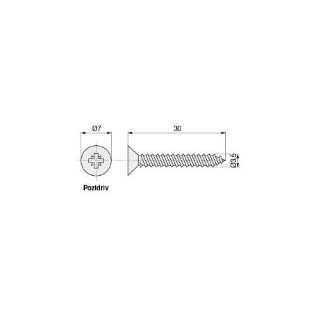 TORNILLO MADERA CABEZA PLANA POZIDRIV 3,5-50 +++ (CAJA 1000)