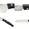 CUCHILLO ASPEN SANTOKU HOJA ACERO INOXIDABLE 17 CM. NEGRO