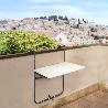 MESA PLEGABLE COLGANTE PARA BALCONES / TERRAZAS 36X60 CM. ALTURA REGULABLE