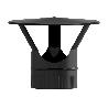 SOMBRERO ESTUFA VITRIFICADO NEGRO Ø 150 MM. SOMBRERO TUBO CHIMENEA, SOMBRERO TUBO HUMO, SOMBRERO TUBO CALEFACCIÓN, 