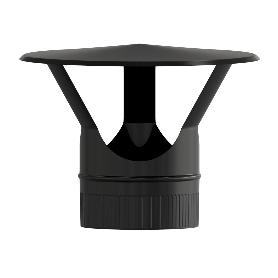 SOMBRERO ESTUFA VITRIFICADO NEGRO Ø 200 MM. SOMBRERO TUBO CHIMENEA, SOMBRERO TUBO HUMO, SOMBRERO TUBO CALEFACCIÓN, 