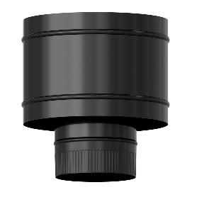 TERMINAL ANTIRREVOCANTE ESTUFA VITRIFICADO NEGRO Ø 120 MM. SOMBRERO TUBO CHIMENEA, SOMBRERO TUBO HUMO, SOMBRERO TUB