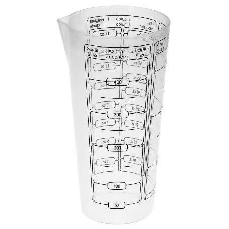 VASO MEDIDOR PLASTICO ORYX 500 ML. 8,5X6X16 CM.