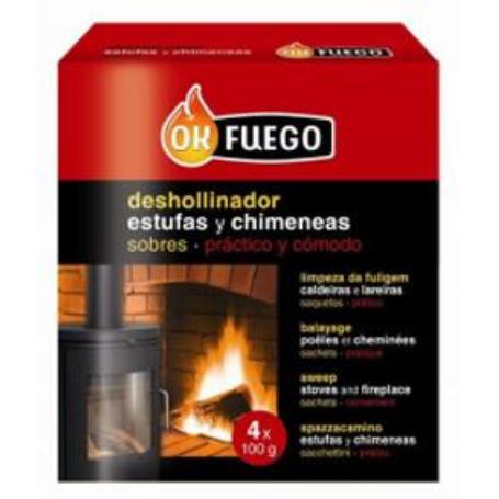 DESHOLLINADOR ESTUFAS Y CHIMENEAS 4X100GR.