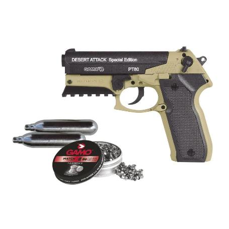 GAMO PISTOLA CO2 MOD.PT-80 DESERT CALIBRE 4.5  6111398N