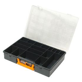 MALETIN ORGANIZADOR PLASTICO 18 COMPARTIMENTOS 360X252X64 MM. CAJA ALMACENAJE, MALENTIN ORGANIZADOR, ORGANIZADOR PL