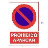 CARTEL PROHIBIDO APARCAR  30X21 CM.