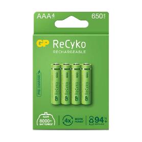 PILAS RECARGABLES RECYKO R03 650AAA BLIST-4