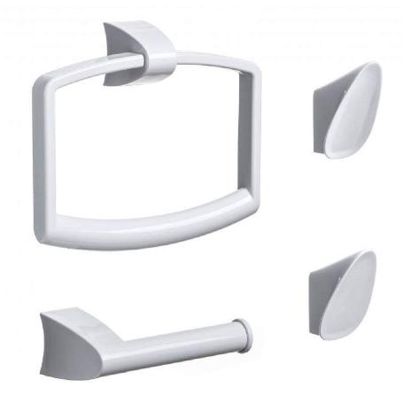 ACCESORIOS BAÑO SMART BLANCO 4 PIEZAS ESTUCHE