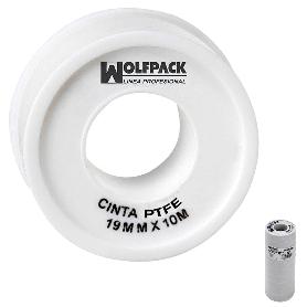 CINTA PTFE WOLFPACK  12 MM. X 10 M. (PAQUETE 10 ROLLOS)