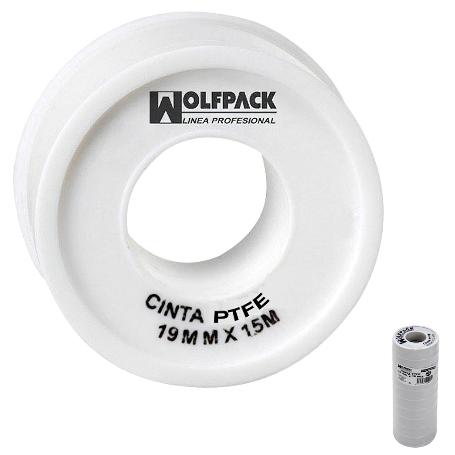 CINTA PTFE WOLFPACK  19 MM. X 15 M. (PAQUETE DE 10 ROLLOS)