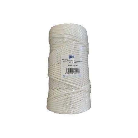 CUERDA TRENZADA POLIPROPILENO 5MM BLANCA ROLLO 200M