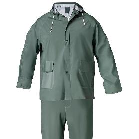 TRAJE DE AGUA IMPERMEABLE VERDE PVC         TALLA 7-L