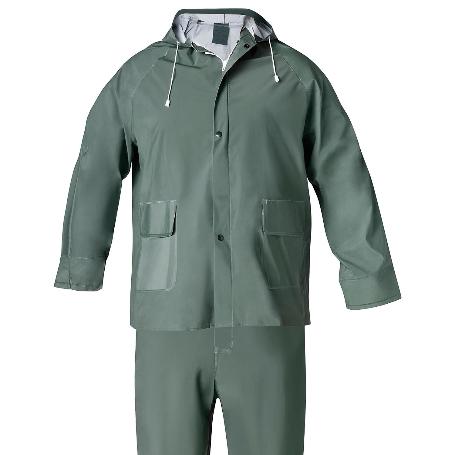 TRAJE DE AGUA IMPERMEABLE VERDE PVC         TALLA 8-XL