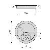 EMUCA LOTE DE 7 TAPAS PASACABLES CIRCULARES, DIÁMETRO 80MM, PARA ENCASTRAR, ZAMAK, CROMADO