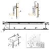  LOTE DE 10 CAJONES DE COCINA ULTRABOX, ALTURA 86MM, PROFUNDIDAD 450MM, ACERO, GRIS METALIZADO