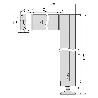  LOTE DE 3 ESTRUCTURAS ZERO CON HERRAJES Y PERFILES PARA MONTAJE AL SUELO Y A PARED CON NIVELADOR RECTANGULAR, ALUM